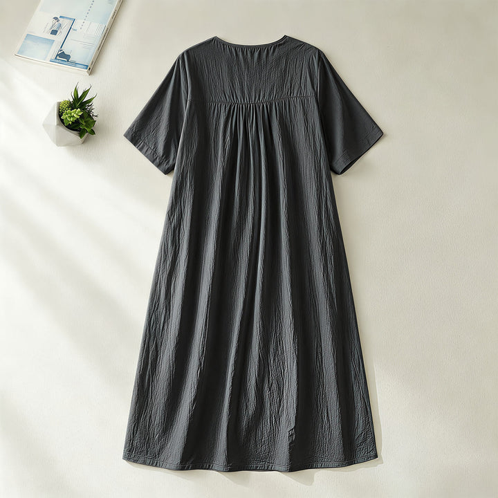 Christianartworkshop "His Love Never Fails" Butterfly Print V-Neck Short Sleeve Midi Dress - image 2
