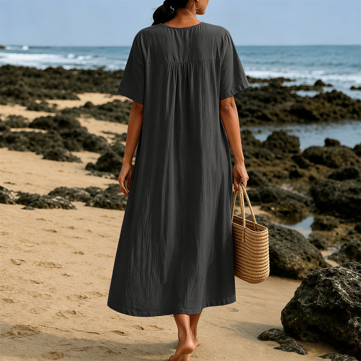 Christianartworkshop "Walk by Faith" 2 Corinthians 5:7 Scripture Print V-Neck Short Sleeve Midi Dress - image 23