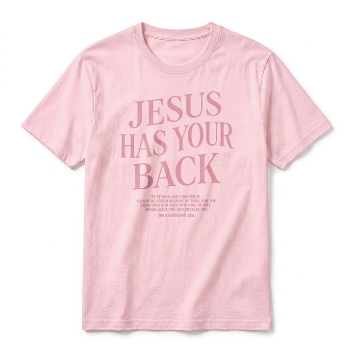 Christianartworkshop "Jesus Has Your Back" Confident Believer Premium Short Sleeve T-Shirt - image 26
