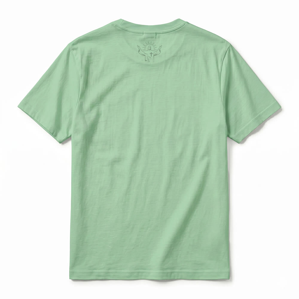 Christianartworkshop "Jesus Has Your Back" Confident Believer Premium Short Sleeve T-Shirt - image 21