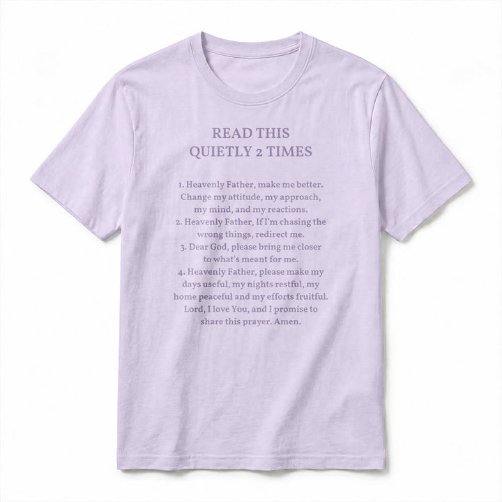Christianartworkshop "Read This Quietly 2 Times" Funny Faith Premium Short Sleeve T-Shirt - image 3