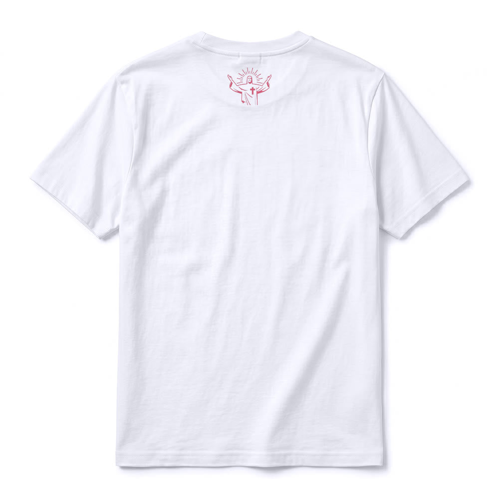 Christianartworkshop Psalm 34:7 "The Angel of the Lord" Front & Back Print Premium Short Sleeve T-Shirt - image 6