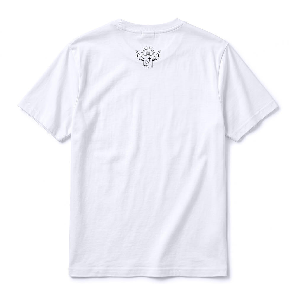 Christianartworkshop Faith Mom Cross Pattern Front Print Premium Short Sleeve T-Shirt - image 3