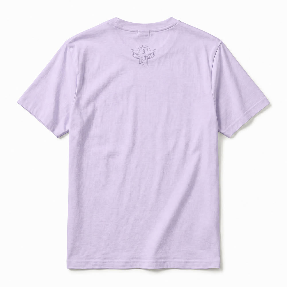 Christianartworkshop Faith Mom Cross Pattern Front Print Premium Short Sleeve T-Shirt - image 15
