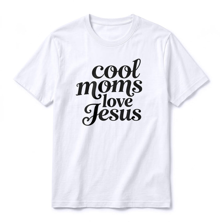 Christianartworkshop "Cool Moms Love Jesus" Front & Back Print Premium Short Sleeve T-Shirt - image 5