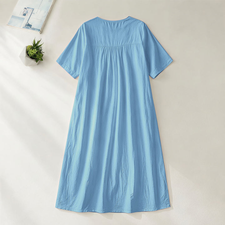 Christianartworkshop "I'm A Project That Keeps Jesus Busy" Bow Detail V-Neck Short Sleeve Midi Dress - image 2