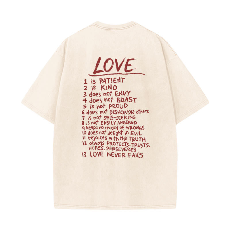 Christianartworkshop "Love Like Jesus" 1 Corinthians 13 Verse Washed Unisex T-Shirt - image 8