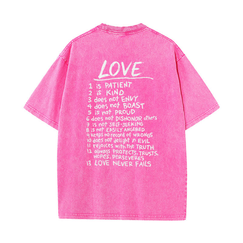 Christianartworkshop "Love Like Jesus" 1 Corinthians 13 Verse Washed Unisex T-Shirt - image 17