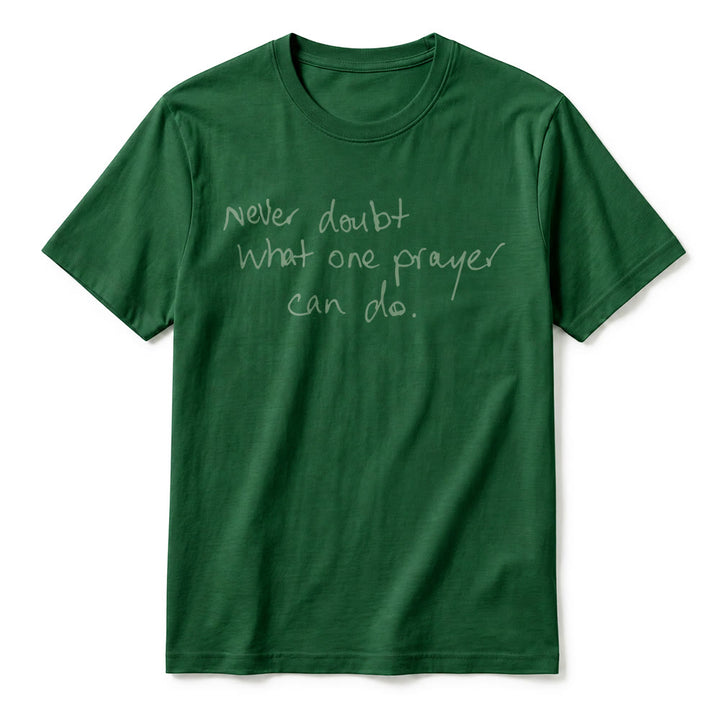 Christianartworkshop "Never Doubt What One Prayer Can Do" Premium Short Sleeve T-Shirt - image 2