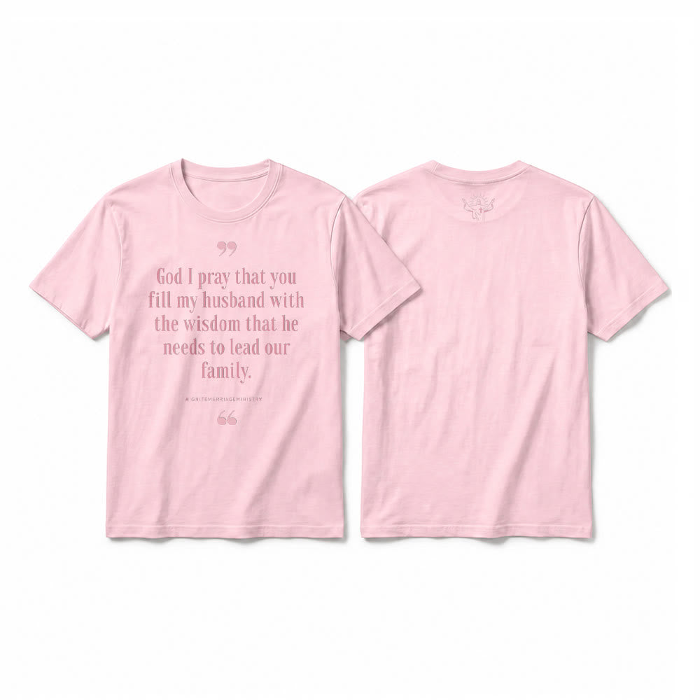 Christianartworkshop "God I Pray That You Fill My Husband With Wisdom" Premium Short Sleeve T-Shirt - Pink - 2XL - image 25