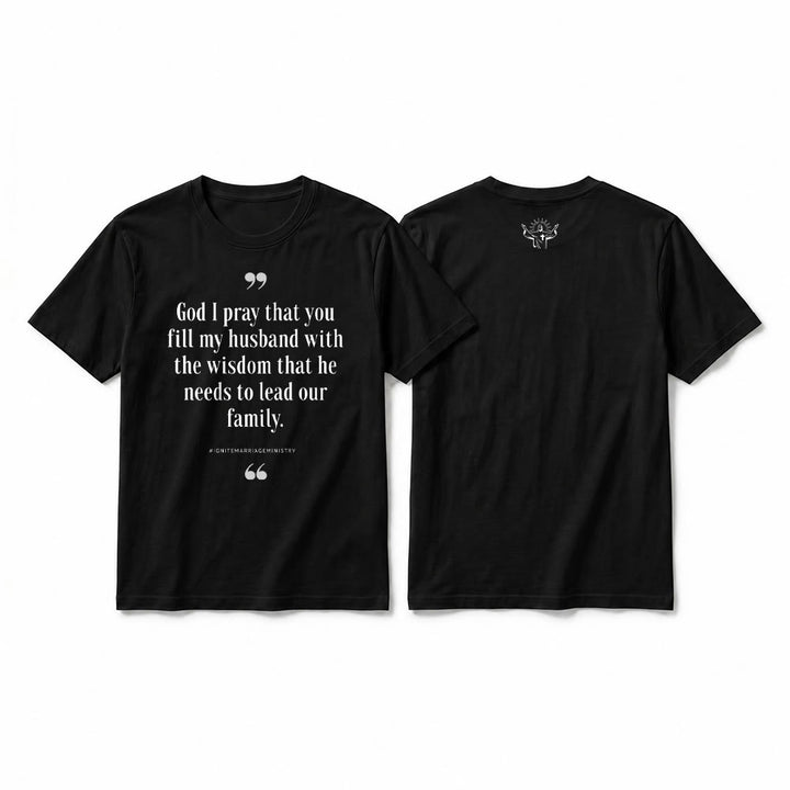 Christianartworkshop "God I Pray That You Fill My Husband With Wisdom" Premium Short Sleeve T-Shirt - Black - 2XL - image 10