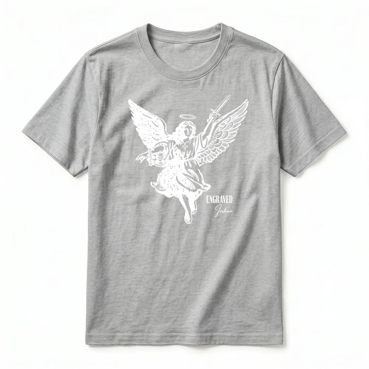 Christianartworkshop "Engraved Joshua" Warrior Angel Premium Short Sleeve T-Shirt - image 20