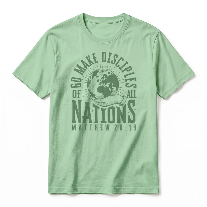 Christianartworkshop "Go Make Disciples of All Nations Matthew 28:19" Premium Short Sleeve T-Shirt - image 23