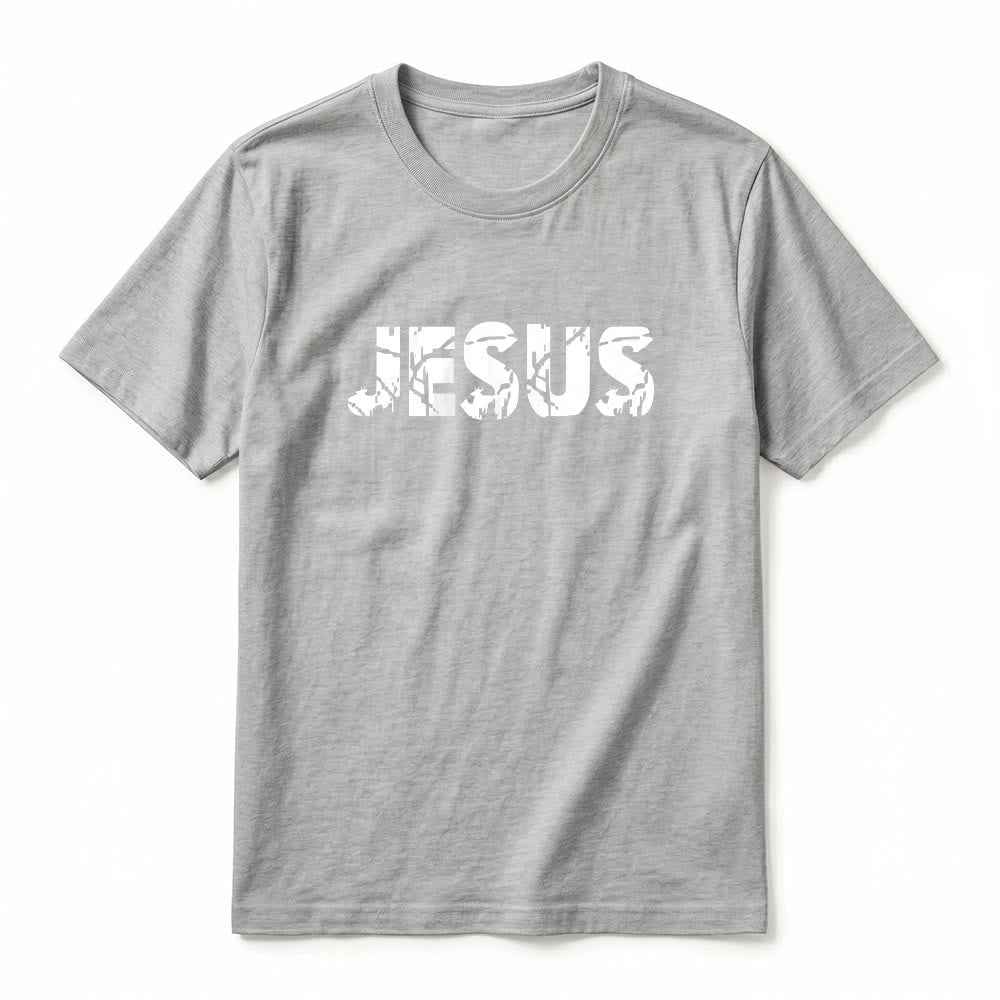 Christianartworkshop "JESUS" Mountain Cross Premium Short Sleeve T-Shirt - image 20