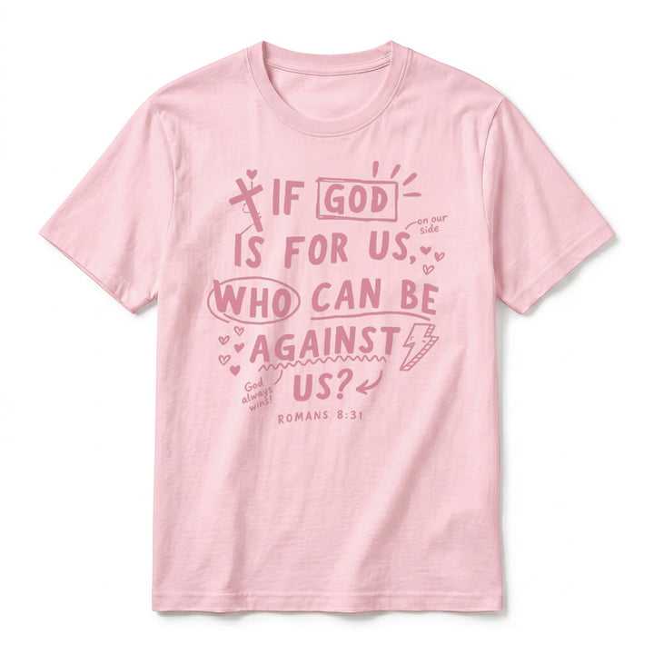 Christianartworkshop "If God Is For Us Who Can Be Against Us Romans 8:31" Premium Short Sleeve T-Shirt - image 26