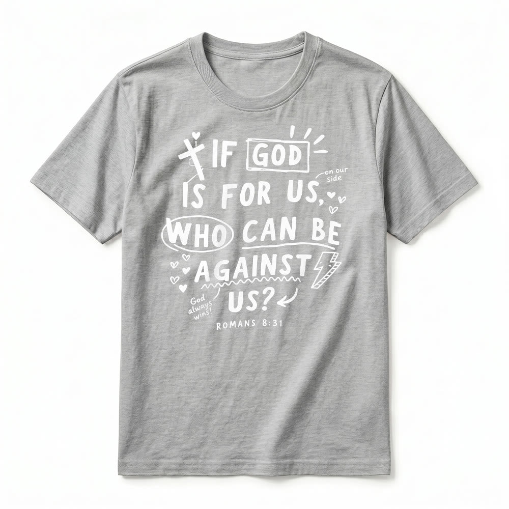 Christianartworkshop "If God Is For Us Who Can Be Against Us Romans 8:31" Premium Short Sleeve T-Shirt - image 20