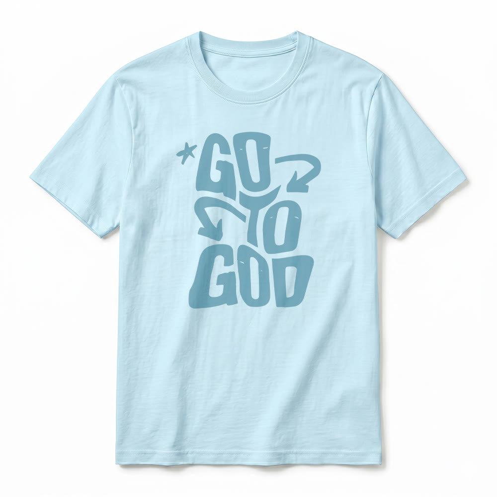 Christianartworkshop "Go To God" Star Accent Premium Short Sleeve T-Shirt - image 14