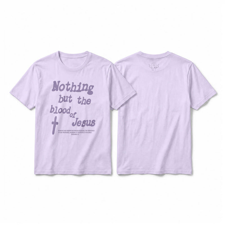 Christianartworkshop "Nothing but the blood of Jesus" Premium Short Sleeve T-Shirt - Purple - 2XL - image 16