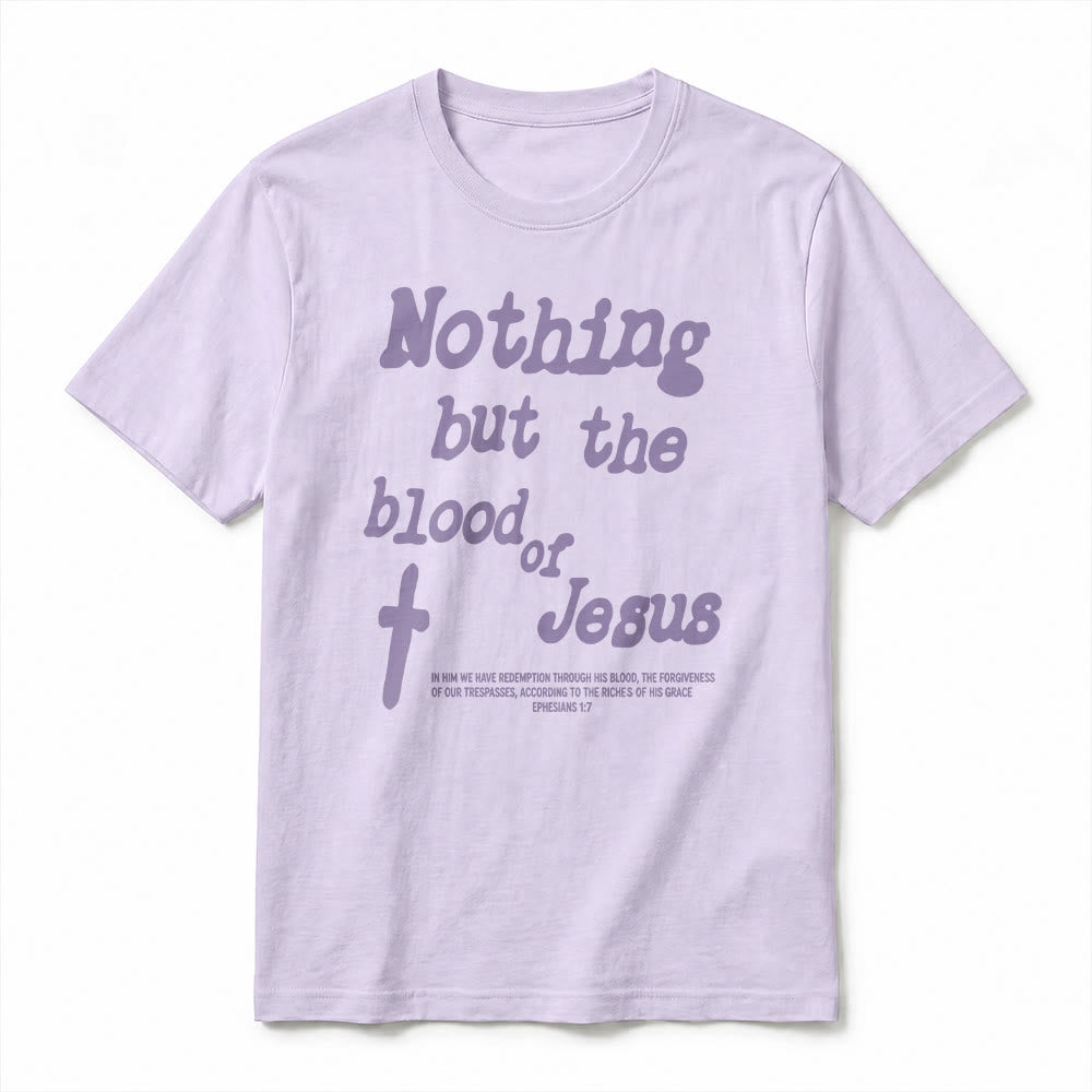 Christianartworkshop "Nothing but the blood of Jesus" Premium Short Sleeve T-Shirt - image 17