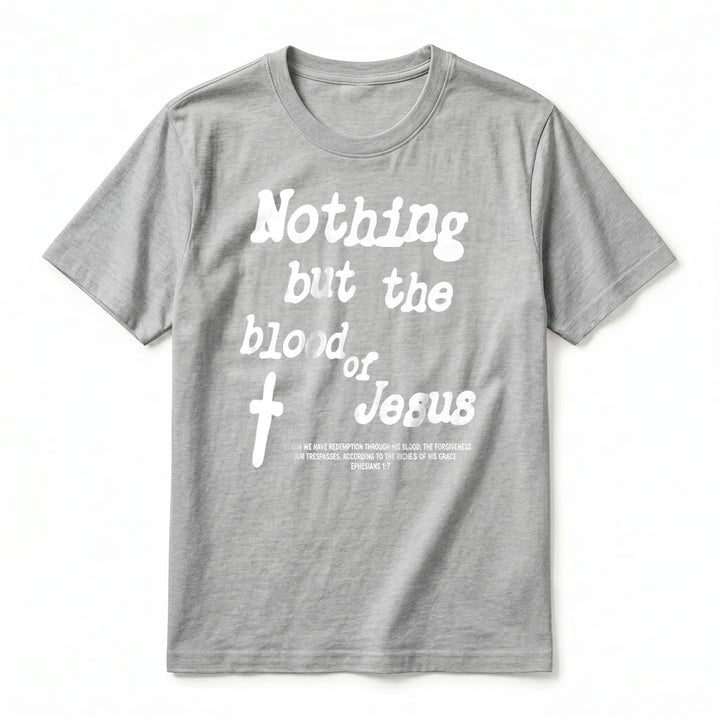 Christianartworkshop "Nothing but the blood of Jesus" Premium Short Sleeve T-Shirt - image 20