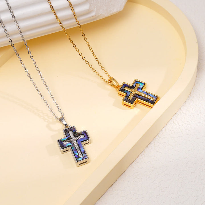 Christianartworkshop Layered Crucifix Cross Pendant Necklace: A Symbol of Redemption and Everlasting Grace - image 2