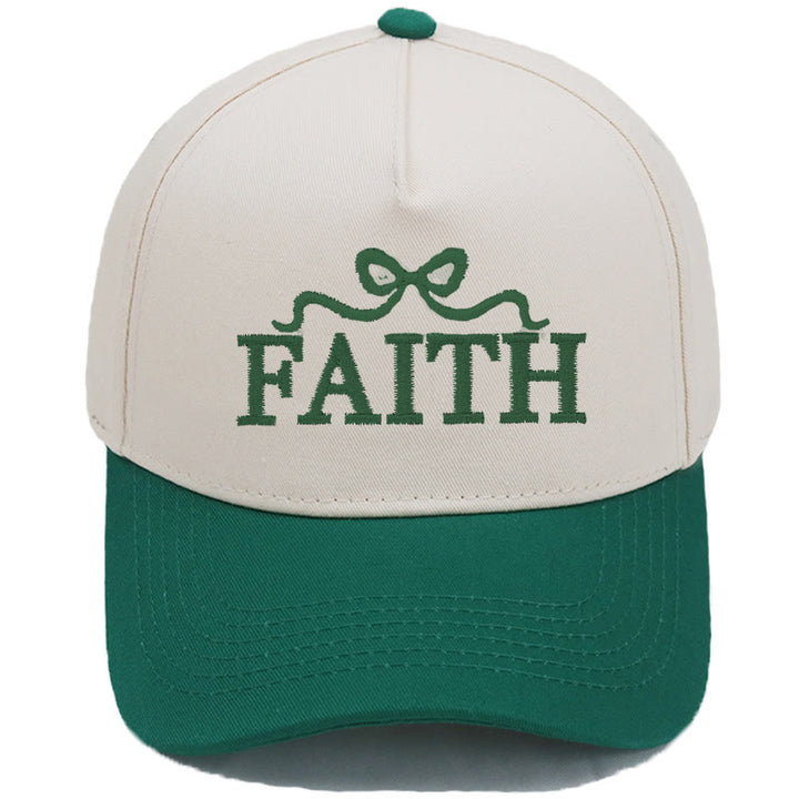 Christianartworkshop FAITH Bow Embroidery Camo Brim Adjustable Baseball Cap - Dark Green - image 15