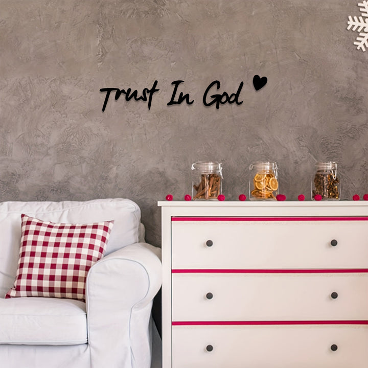 Christianartworkshop Cursive Trust In God Heart Accent Metal Wall Decor: Emblem of Steadfast Assuranc - image 2