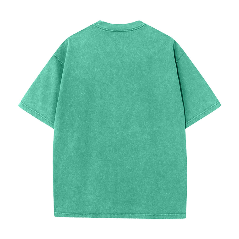 Christianartworkshop Follow Jesus Smile Bow Color Block Letter Washed Unisex T-Shirt - image 12