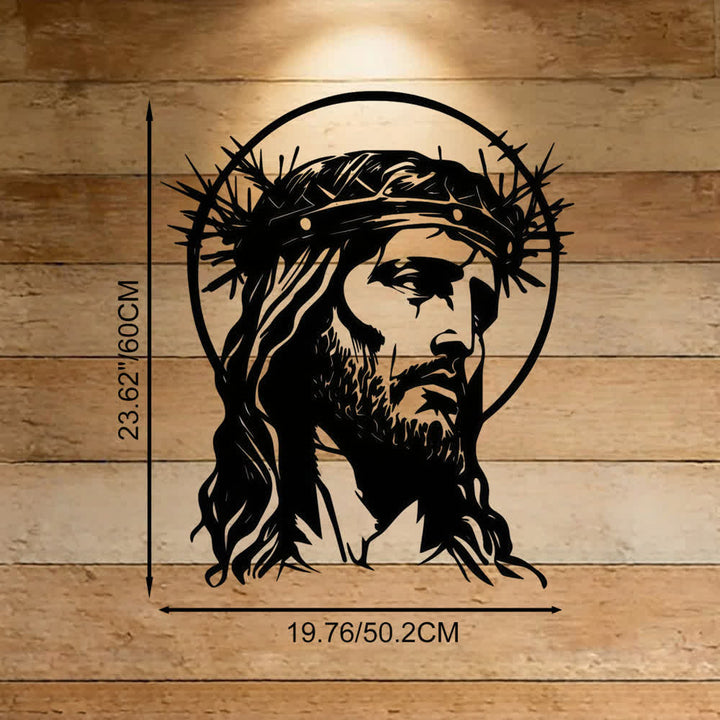 Christianartworkshop Sacred Jesus with Crown of Thorns Metal Wall Decor - 19.76"*23.62"*0.05''/50.2cm*60cm*0.12cm - image 11