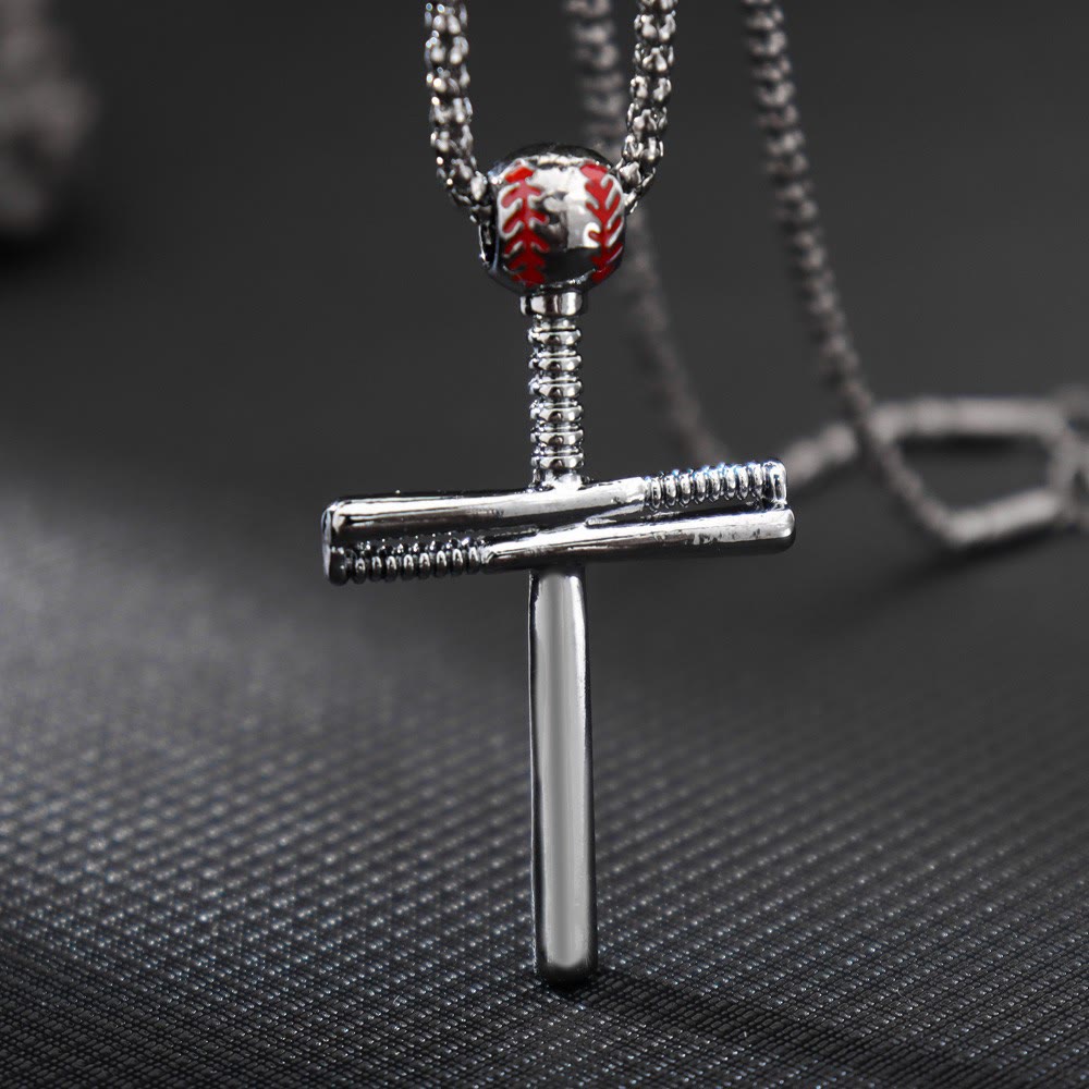 Christianartworkshop Baseball Bat Constructed Cross Box Chain Necklace: Emblem of Sport Perseverance & Steadfast Grace - image 4
