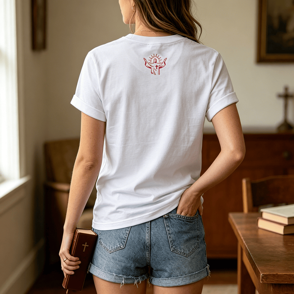 Christianartworkshop Mix Serif Cursive Bow Detail God Is Within Her Bible Verse Women’s Crewnecks - image 1