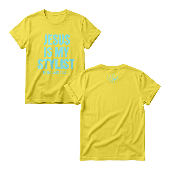 Christianartworkshop Humorous Fashion Verse Gradient Text Front Graphic Women’s Crewnecks - Yellow - 4XL - image 3