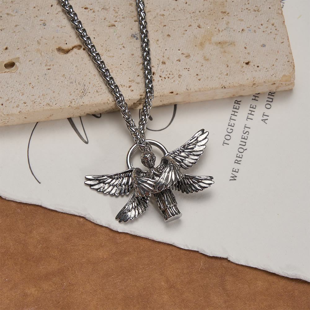 Christianartworkshop Six-Winged Seraph Angel Pendant Necklace: Timeless Emblem of Gentle Heavenly Guardianship - image 2