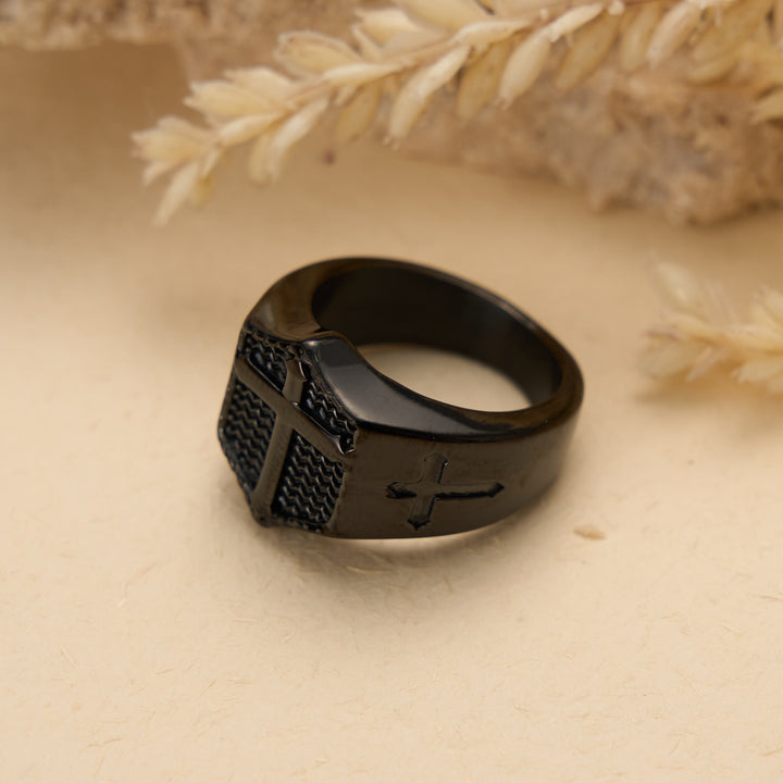 Christianartworkshop Shield Cross Embossed Signet Ring: Timeless Emblem of Unshakable Sacred Faith - image 10
