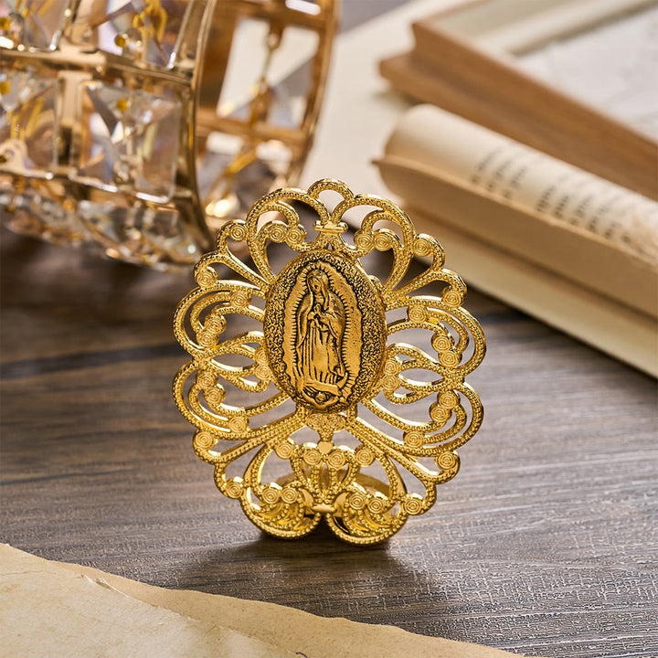 Christianartworkshop Filigree Frame Assorted Holy Portrait Desktop Ornament: A Daily Symbol of Gentle Heavenly Mercy - Our Lady of Guadalupe - image 5