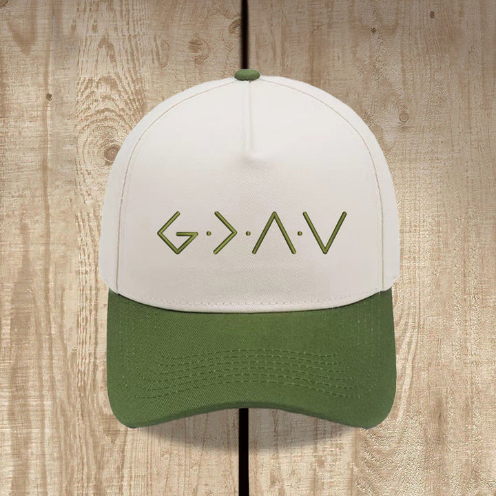 Christianartworkshop Thin Line Geometric Letter Symbol Front Embroidery Baseball Cap - Army Green - image 12