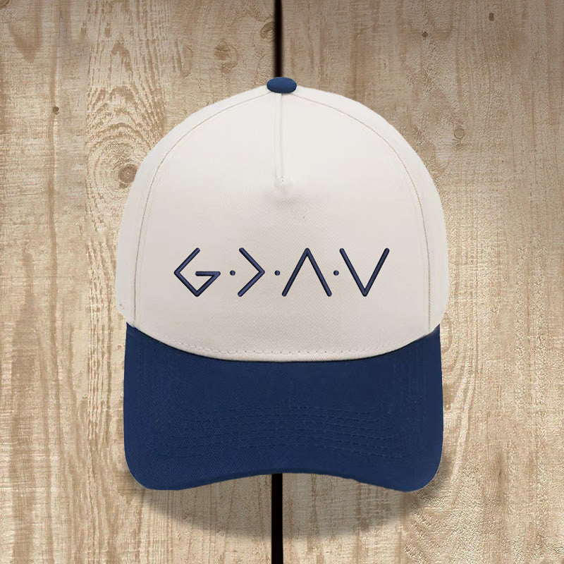 Christianartworkshop Thin Line Geometric Letter Symbol Front Embroidery Baseball Cap - Navy Blue - image 8
