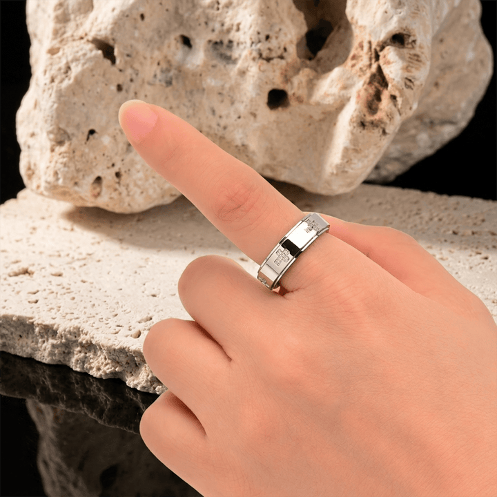 Christianartworkshop Dual-Layer Rotatable Cross Accent Anxiety Relief Ring: Timeless Emblem of Abiding Heavenly Shelter - image 7