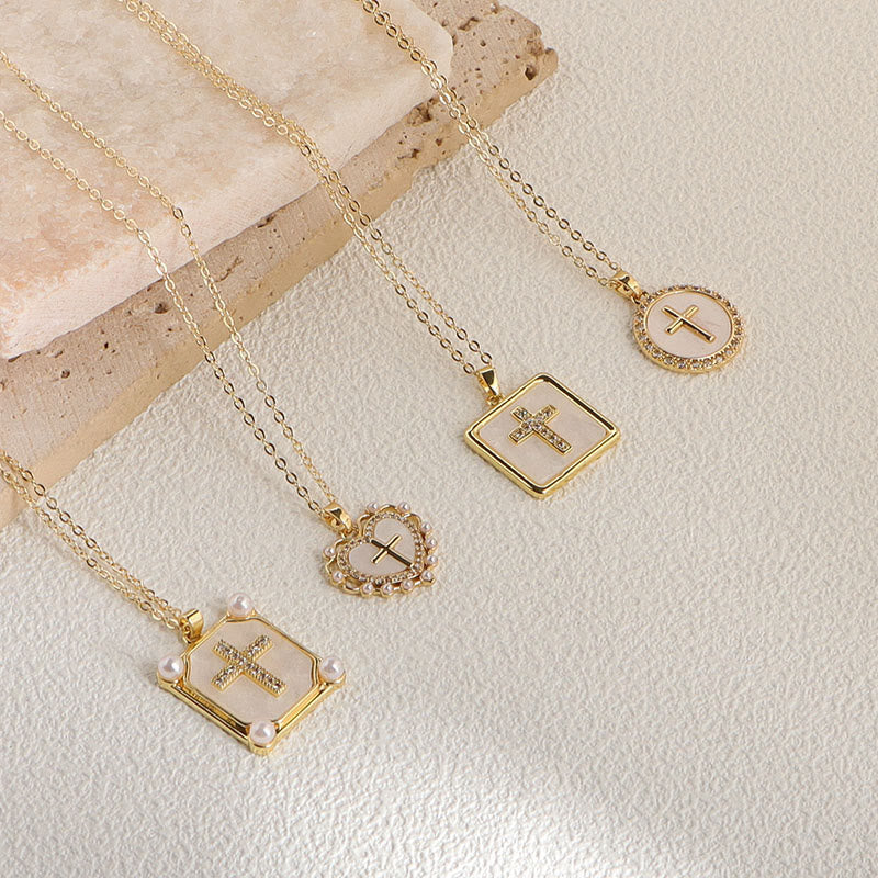 Christianartworkshop Minimal Multi-Style Cross Pendant Necklace: Timeless Emblem of Quiet Daily Prayer Blessing - image 0