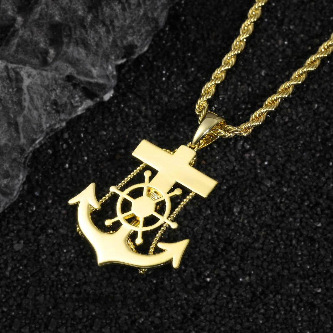 Christianartworkshop Integrated Ship Wheel Crucifix Anchor Pendant: Timeless Emblem of Steadfast Spiritual Trust - image 4