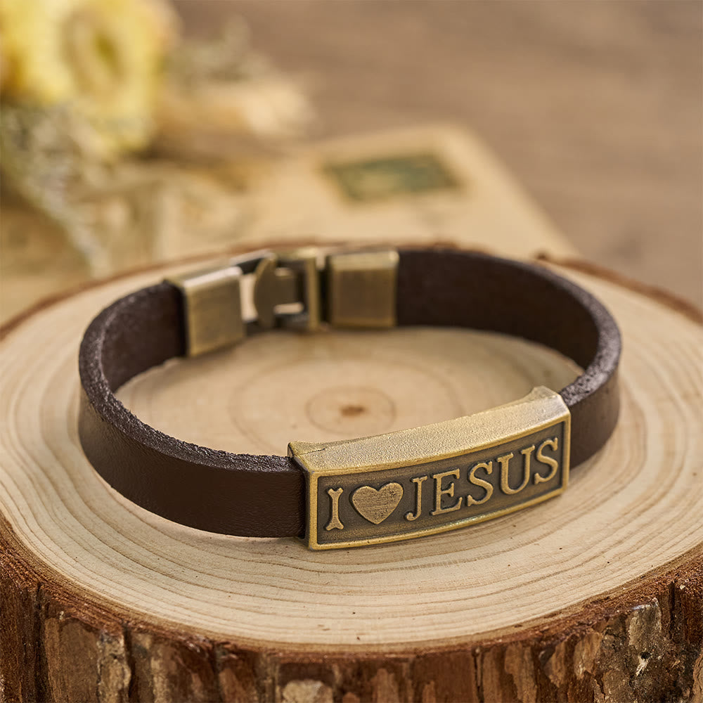 Christianartworkshop Classic Devotion Heart Jesus Letter Wrist Bracelet: Personalized Emblem of Abiding Divine Tenderness - image 4