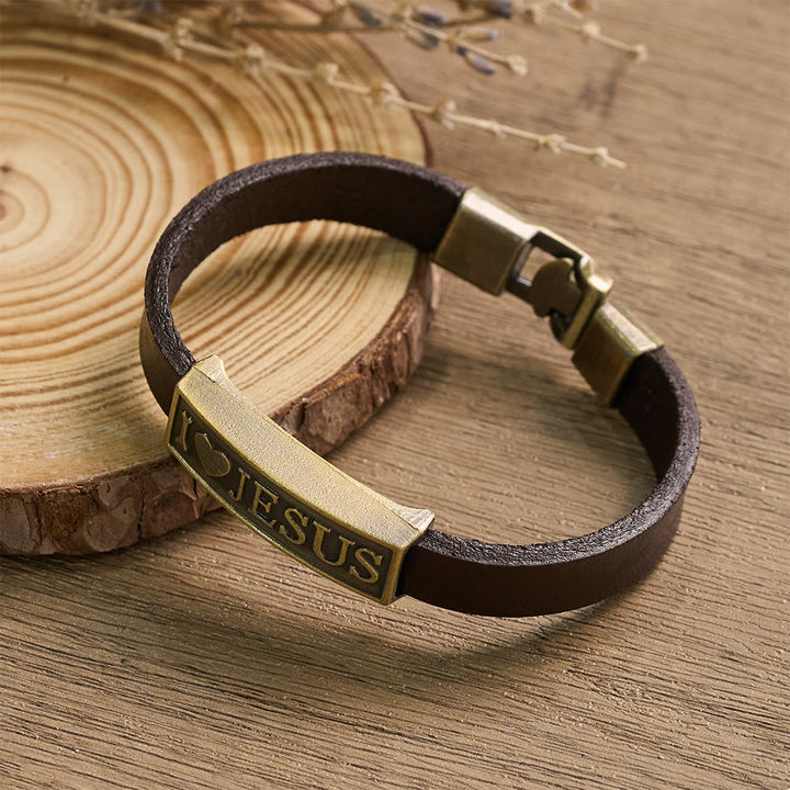Christianartworkshop Classic Devotion Heart Jesus Letter Wrist Bracelet: Personalized Emblem of Abiding Divine Tenderness - image 6