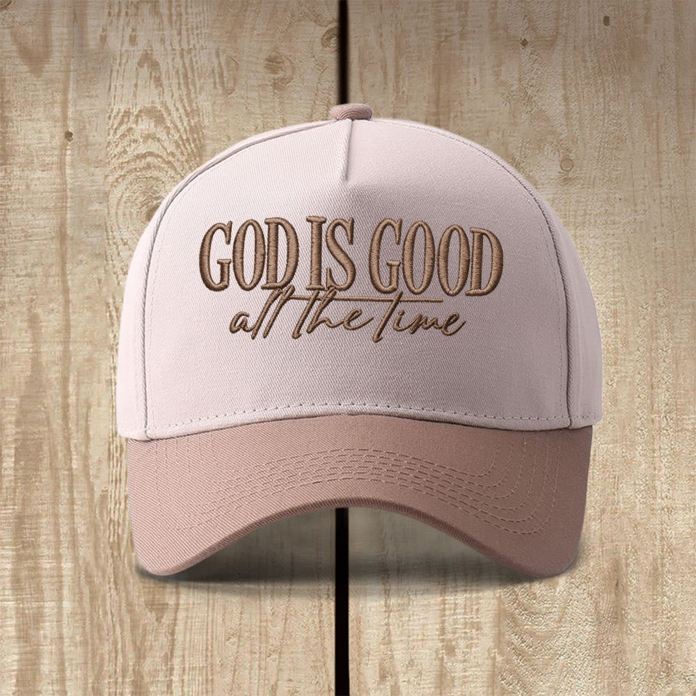 Christianartworkshop God Is Good All The Time Embroidered Casual Faith Baseball Cap - Khaki - image 11