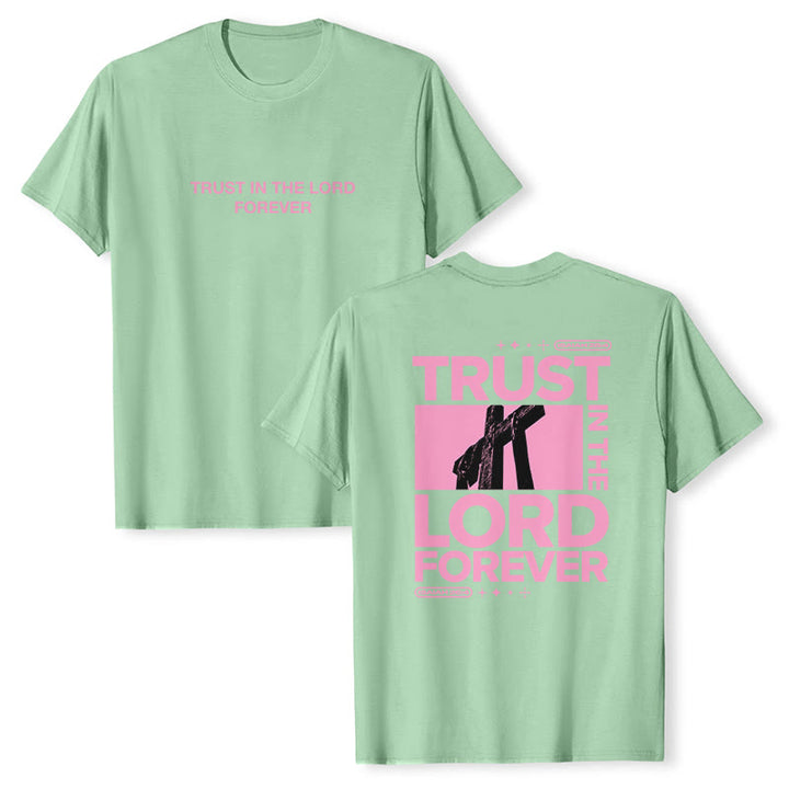Christianartworkshop Trust In The Lord Forever T-Shirt - Light Green - 2XL - image 15