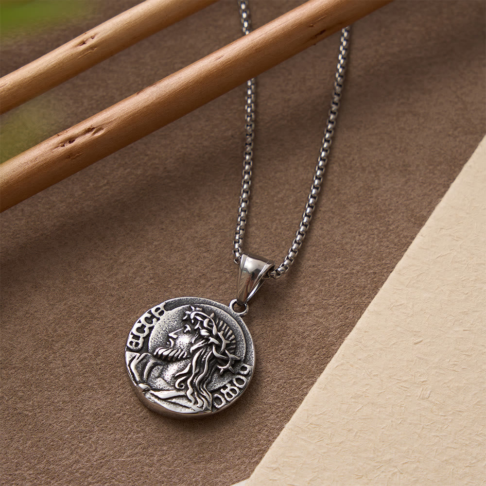 Christianartworkshop Classic Style Jesus & Mary Two Style Icon Faith Pendant Necklace - image 1