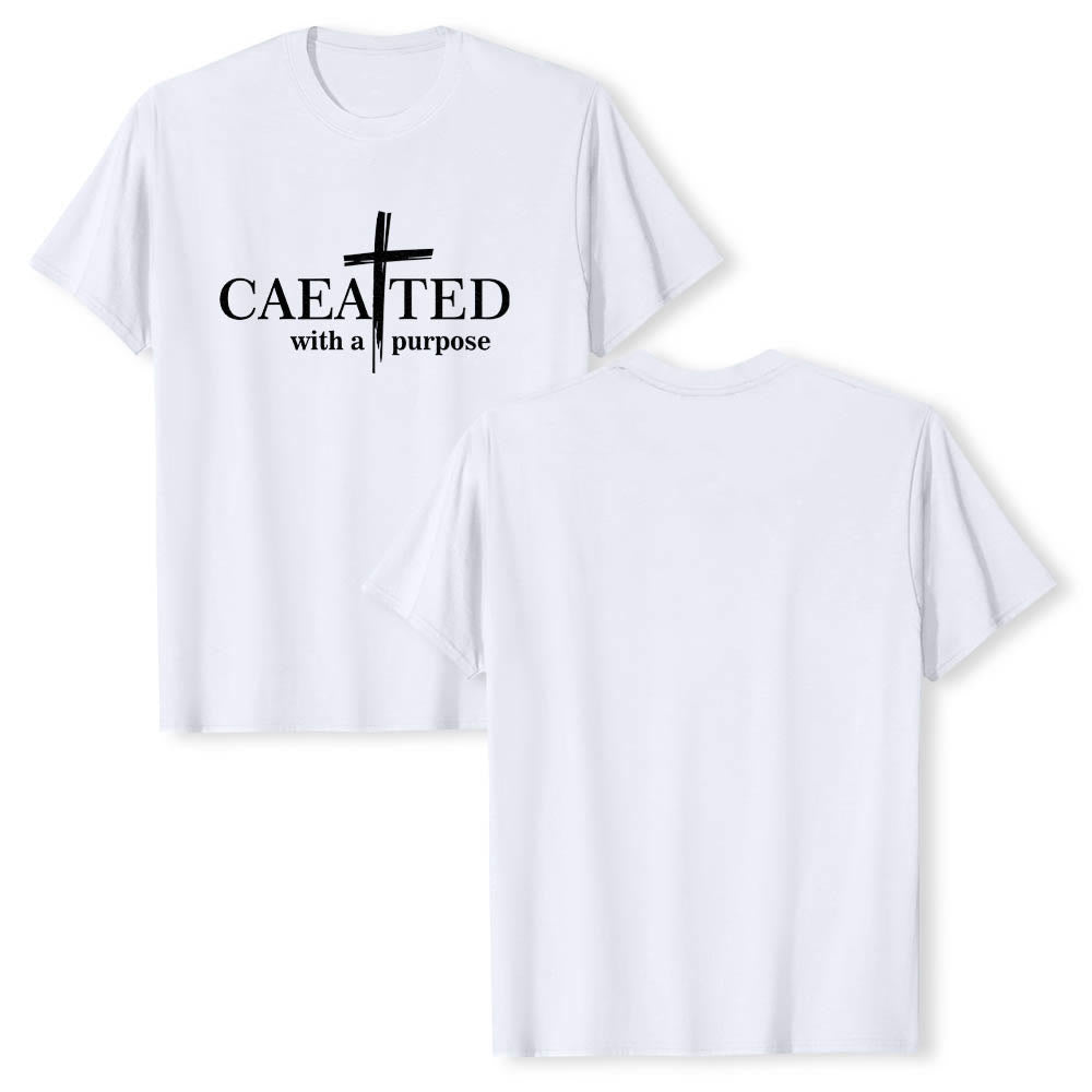 Christianartworkshop Created With A Purpose Brush Stroke Cross Split Main Word Premium Short Sleeve T-Shirt - image 13