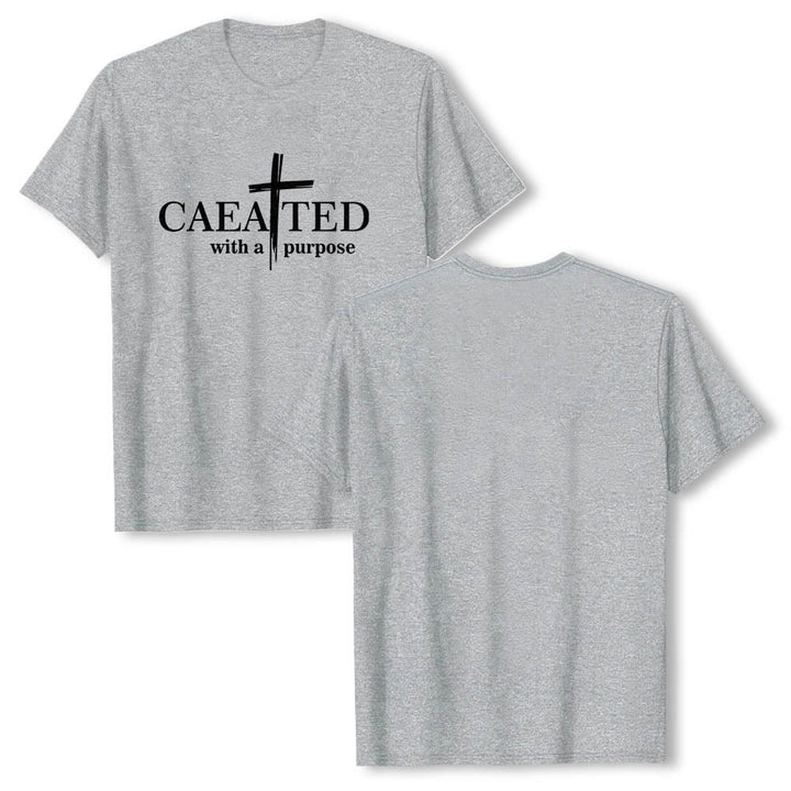 Christianartworkshop Created With A Purpose Brush Stroke Cross Split Main Word Premium Short Sleeve T-Shirt - image 16