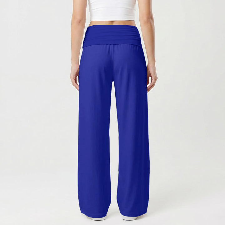 Christianartworkshop Minimal Multi Cross Graphic Front Hip Print Fold Over High Waist Wide Leg Pants - image 14