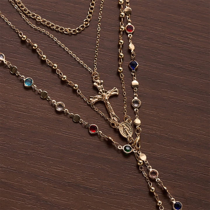 Christianartworkshop Layered Cross Necklace Set: Multistrand Faith & Fashion-Forward Expression - image 2