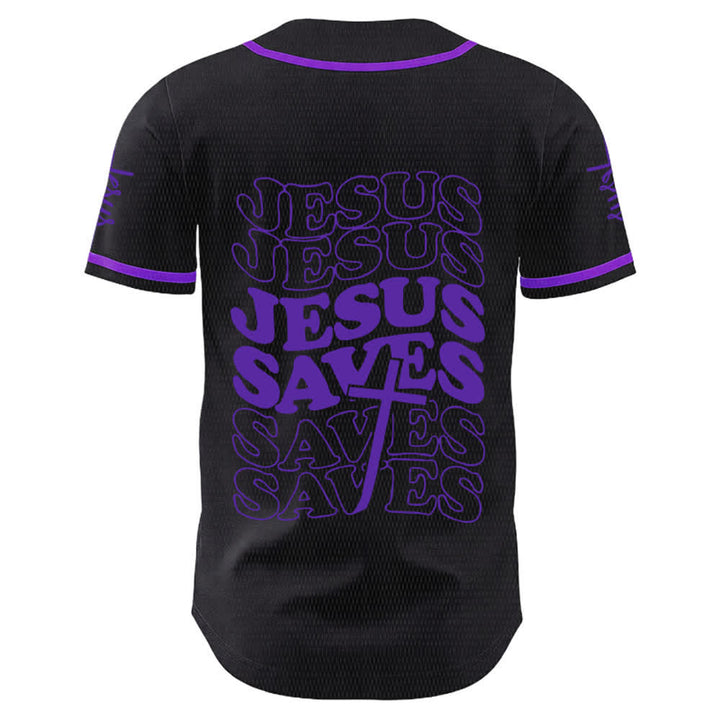 Christianartworkshop Jesus Saves Faith Statement Unisex Custom Baseball Jersey - image 22